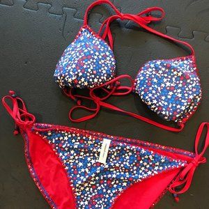 Vineyard Vines Red, White & Whale String Bikini-L